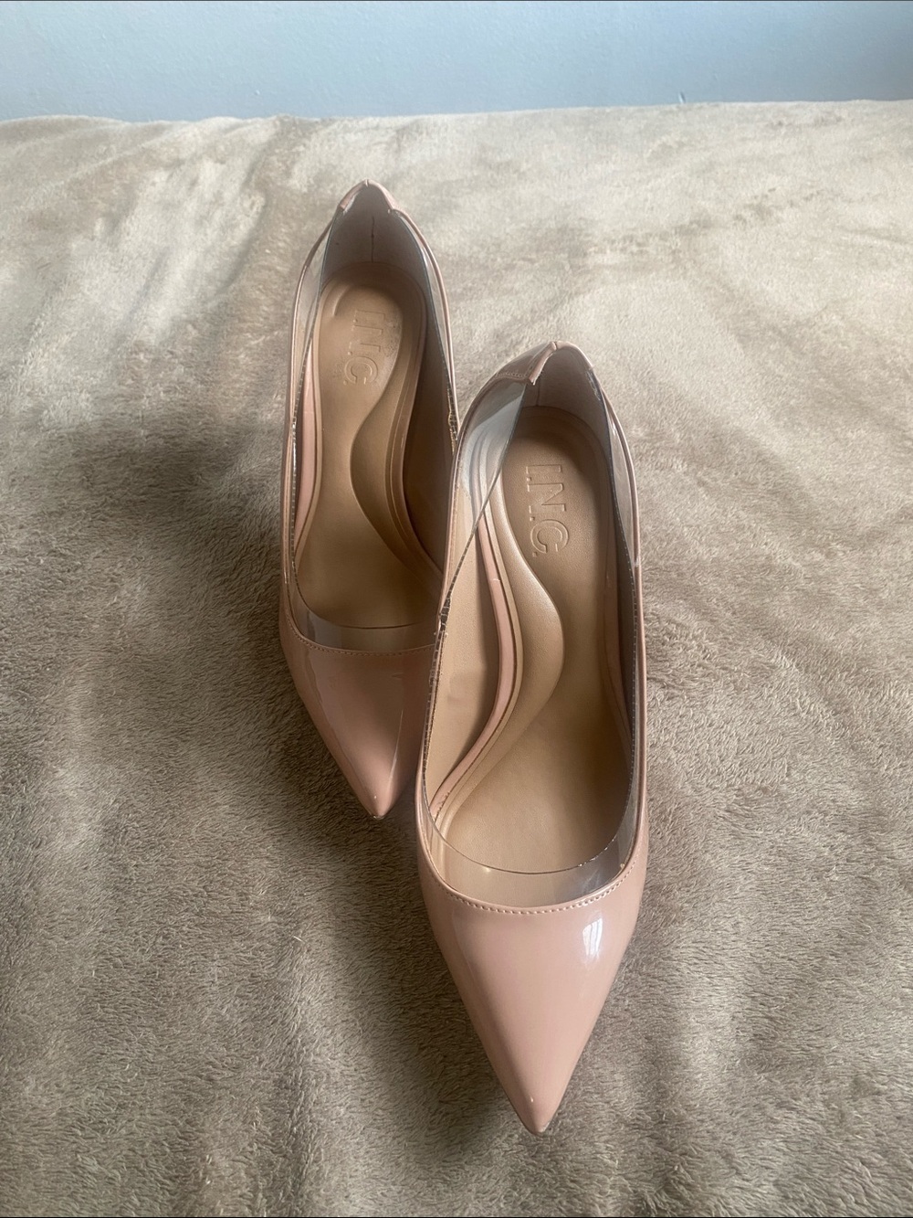 INC International Concepts Nude Patent Pointed-Toe Pumps - Picture 4 of 4